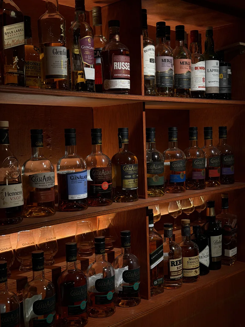 Whiskey collection at AllD'se bar